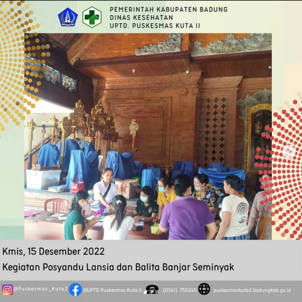 Kegiatan Posyandu Lansia dan Posyandu Balita di Banjar Seminyak